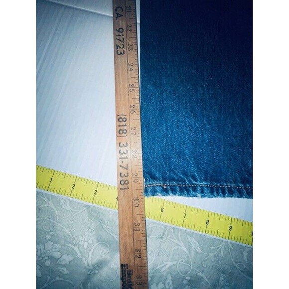 Levis 501 Jeans Womens 24x30 Fits 27x30 Blue Premium Button Fly Distressed Big E - Picture 9 of 16